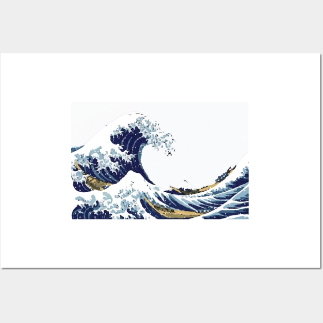 The Great Wave off Kanagawa Wall Art by snowshade